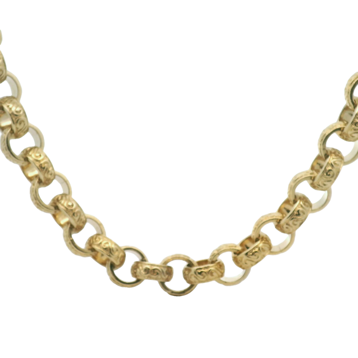 26" New 925 Silver & Gold Plate Belcher Chain Necklace (218.8g)