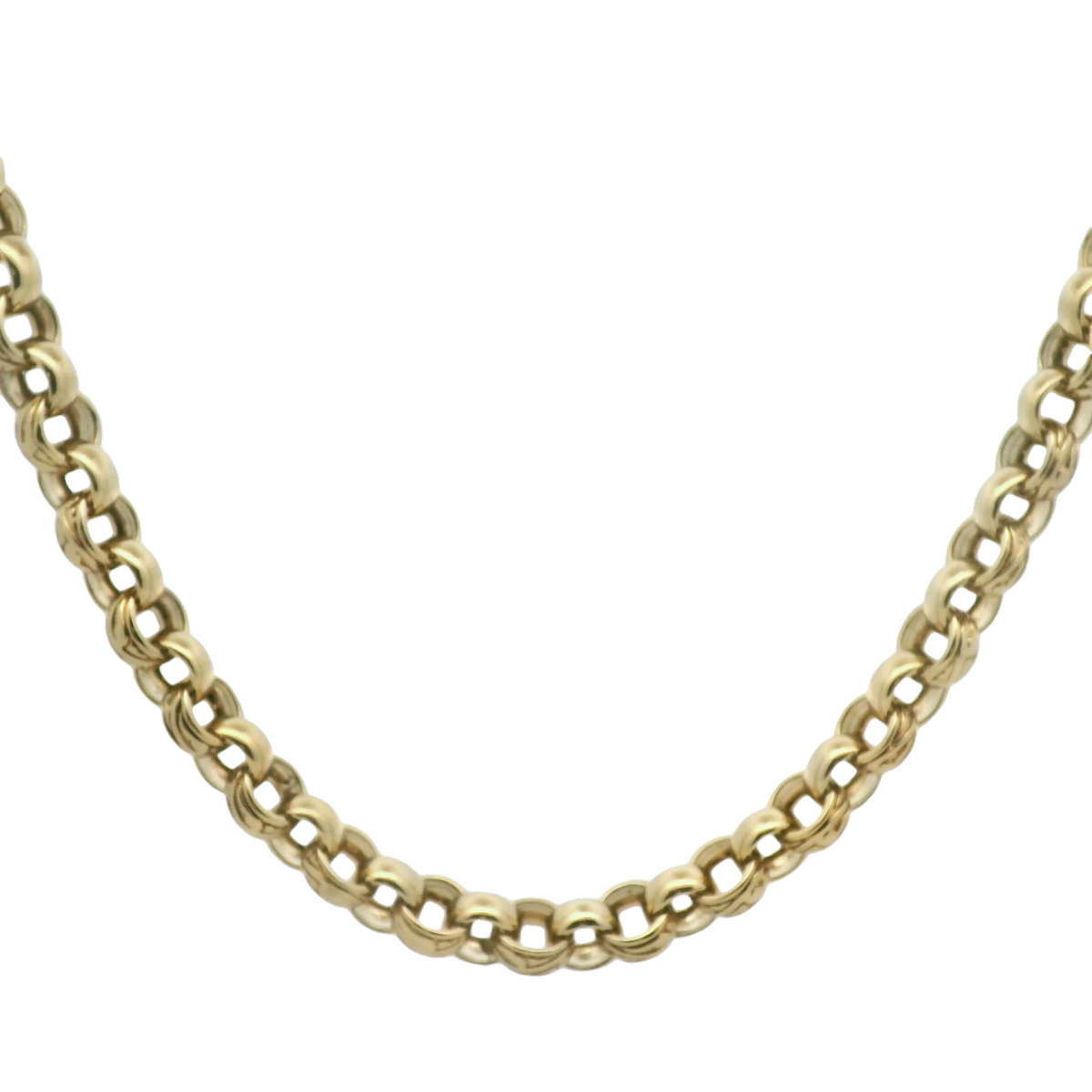 26" New 925 Silver & Gold Plate Plate Belcher Chain Necklace (87.9g)