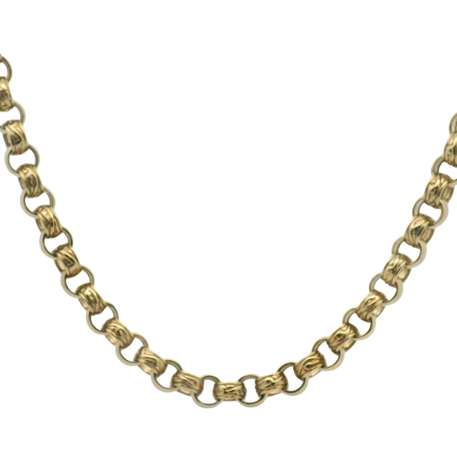 26" New 925 Silver & Gold Plate Plate Belcher Chain Necklace (87.9g)