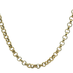 30" New 925 Silver & Gold Plate Belcher Chain Necklace (67.5g)