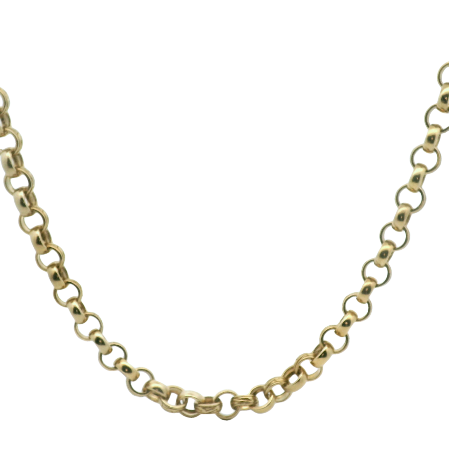 30" New 925 Silver & Gold Plate Belcher Chain Necklace (67.5g)