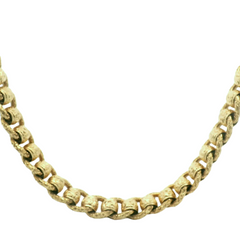 24" Pre-owned Patterned Roller Ball Chain Necklace (258.4g)