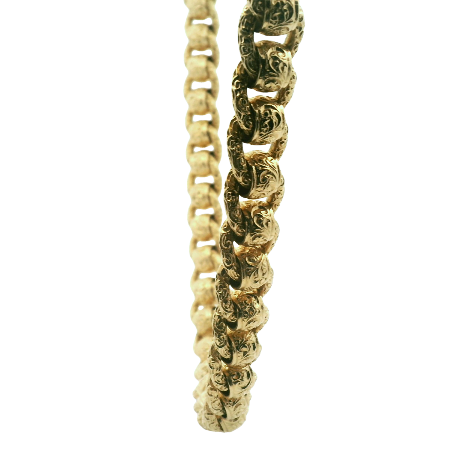 24" Pre-owned Patterned Roller Ball Chain Necklace (258.4g)