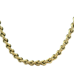 24" Pre-owned Patterned Roller Ball Chain Necklace (258.4g)