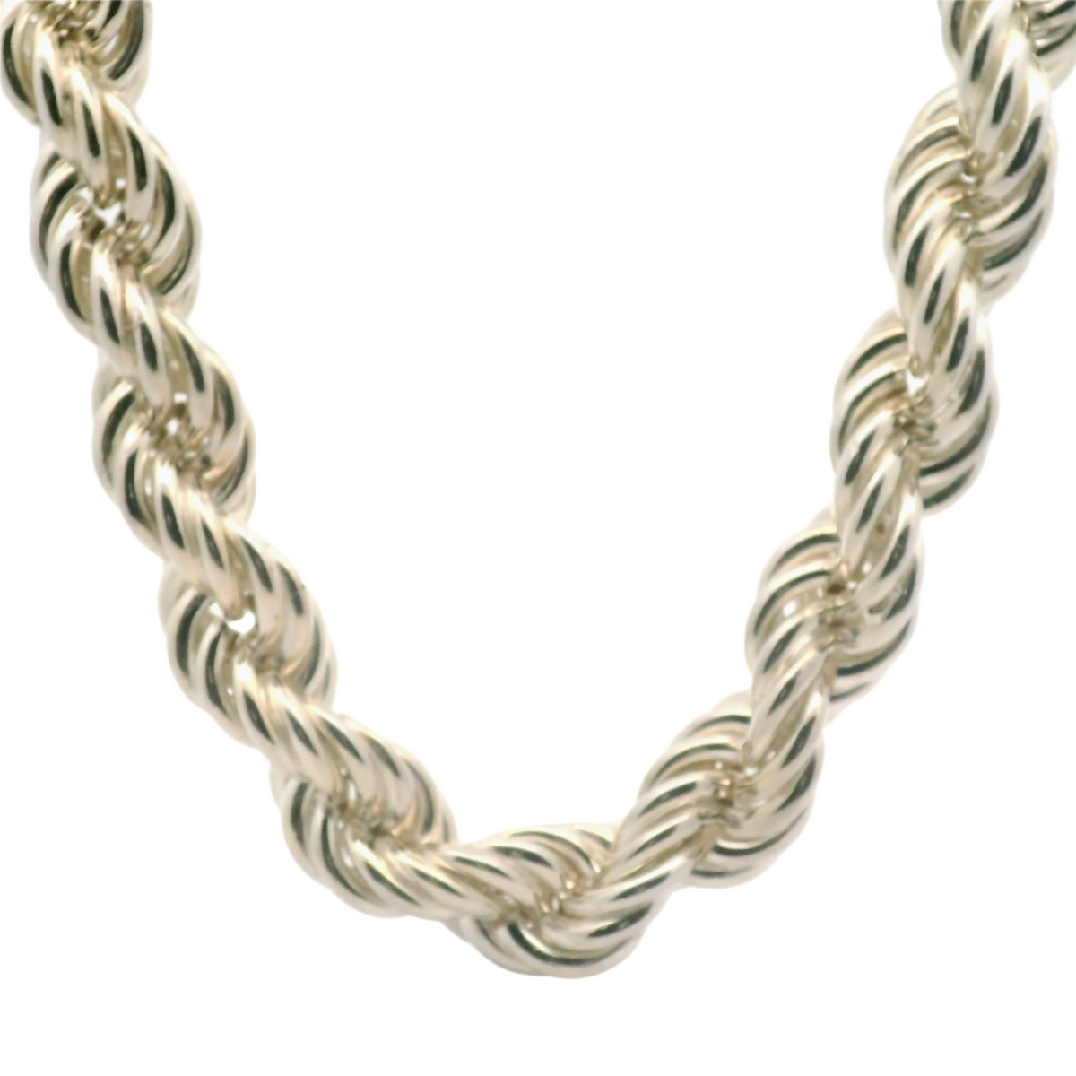 25" New Silver 925 Rope Chain Necklace (153.7g)