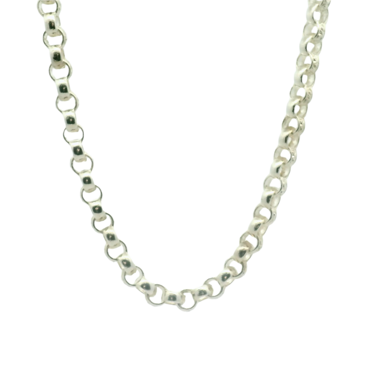 18" New Silver 925 Belcher Link Chain Necklace (32.3g)