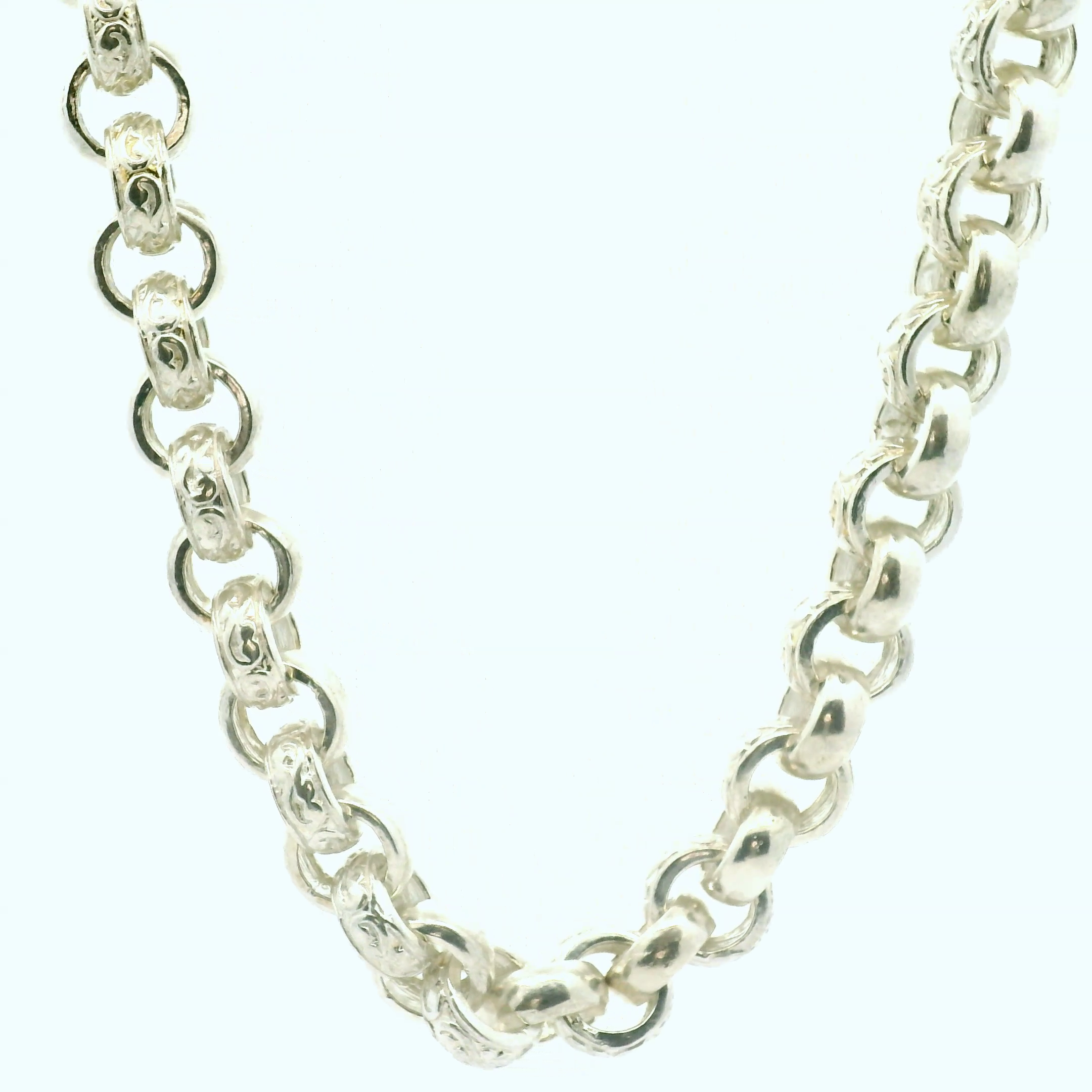 26" New Silver 925 Belcher Chain Necklace (150g)