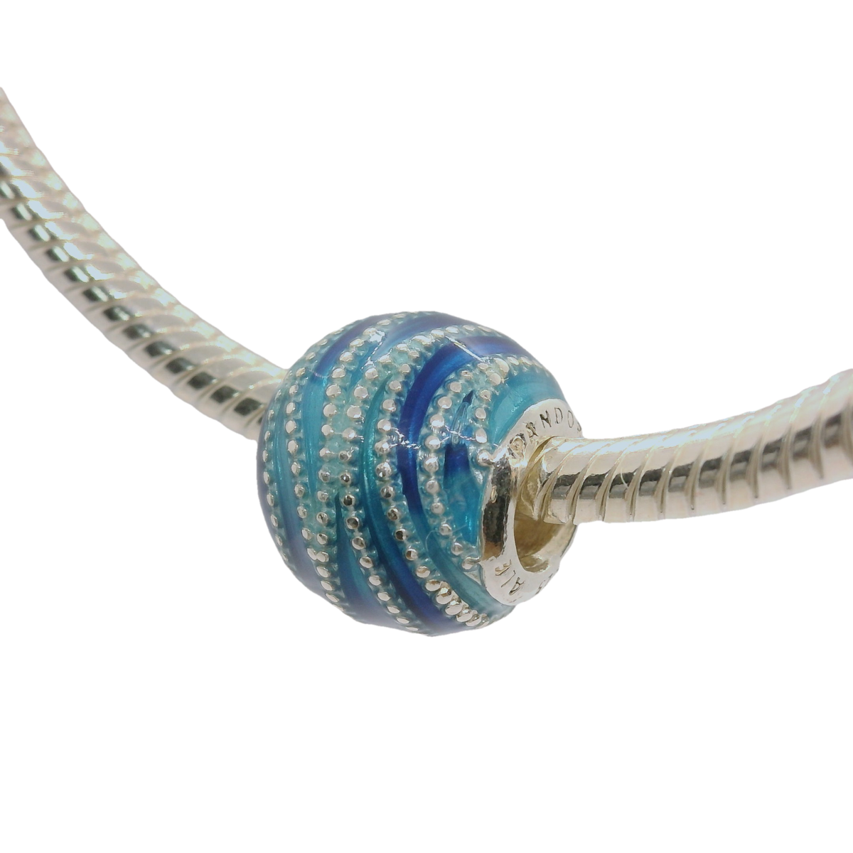 Genuine PANDORA 797012ENMX Waves Blue Swirls Charm Only – Goldbank