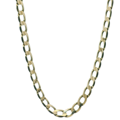 22" Pre-owned 9CT Flat Curb Chain Necklace (28.7g)