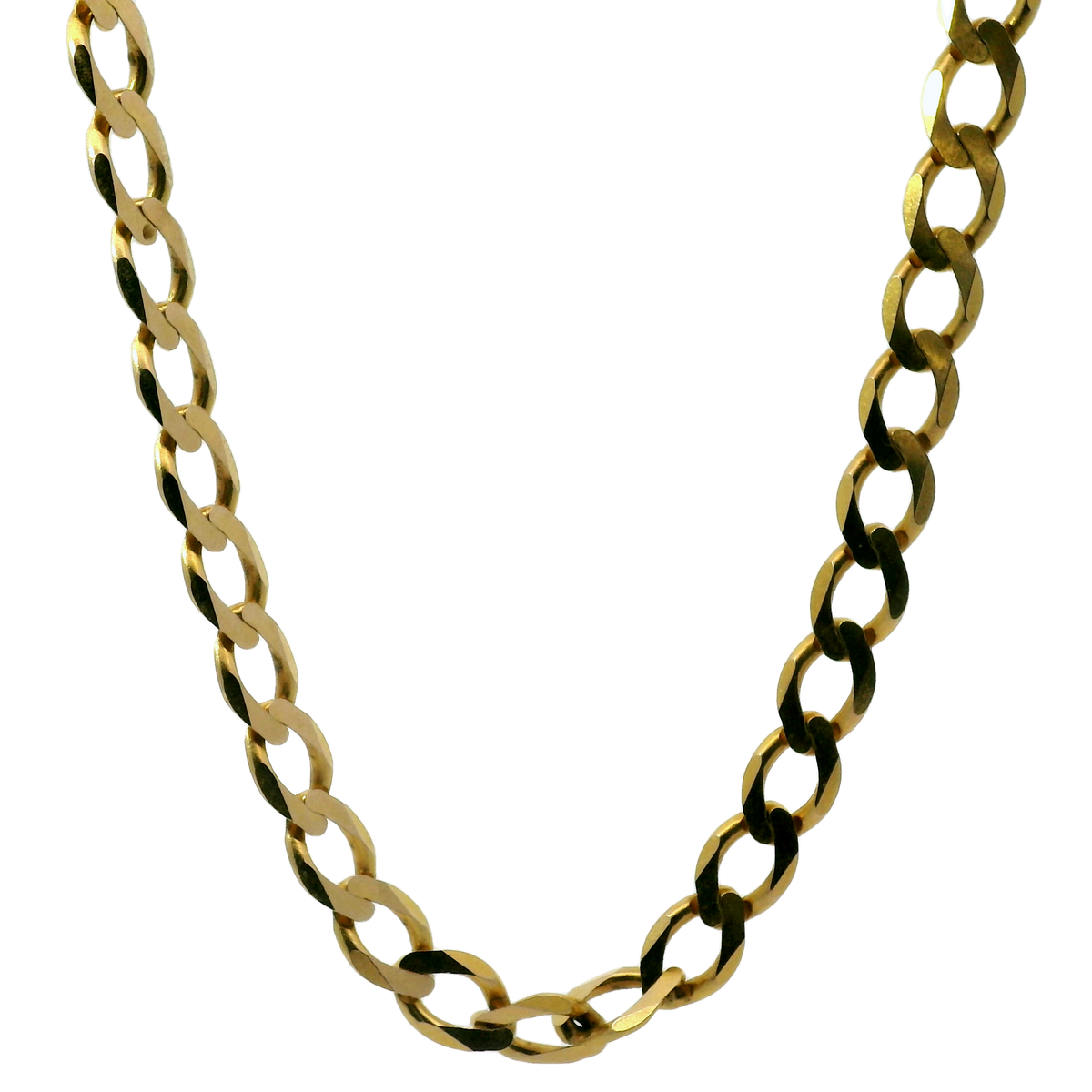 18" Pre-owned 9CT Flat Curb Necklace (23.9g)