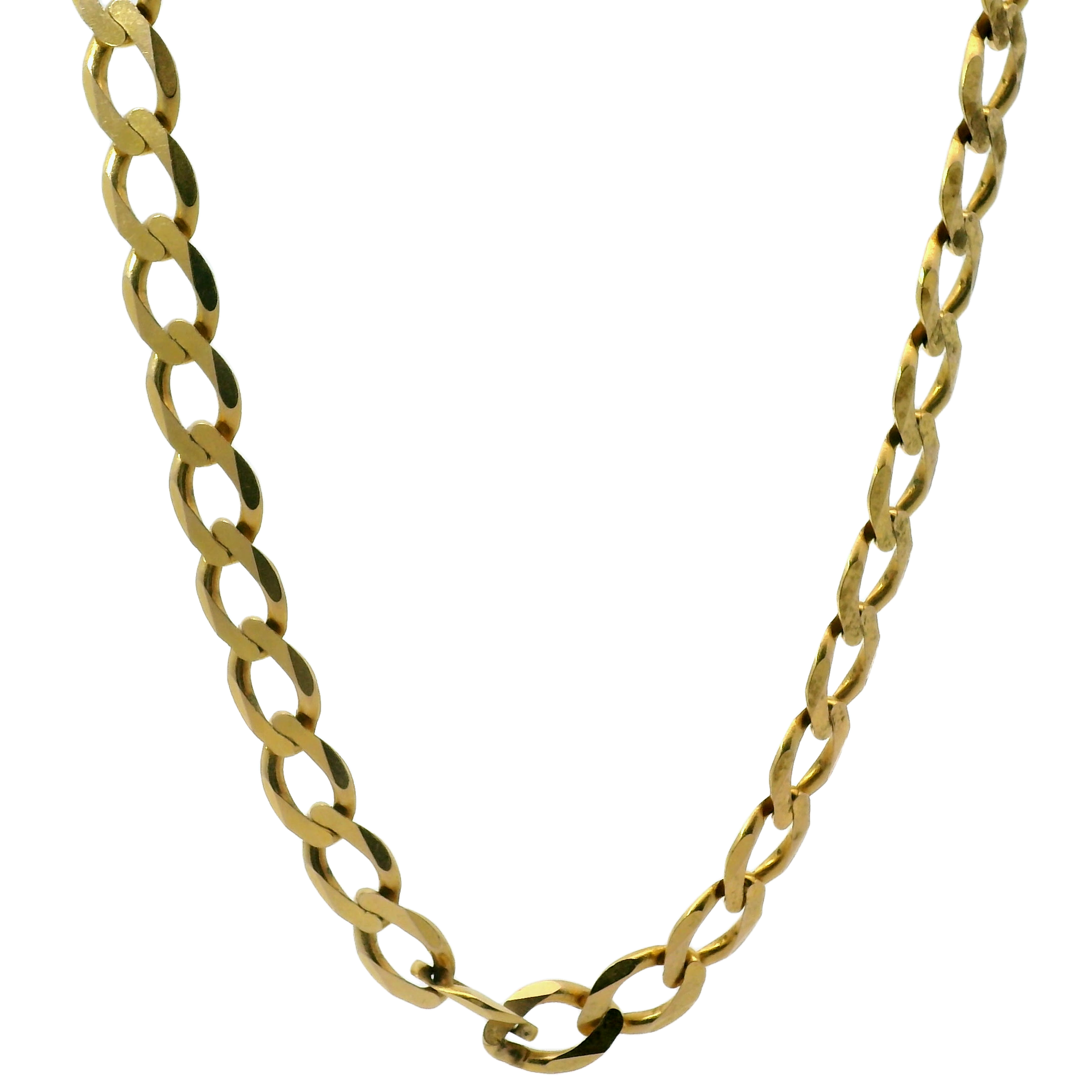 18" Pre-owned 9CT Flat Curb Necklace (23.9g)