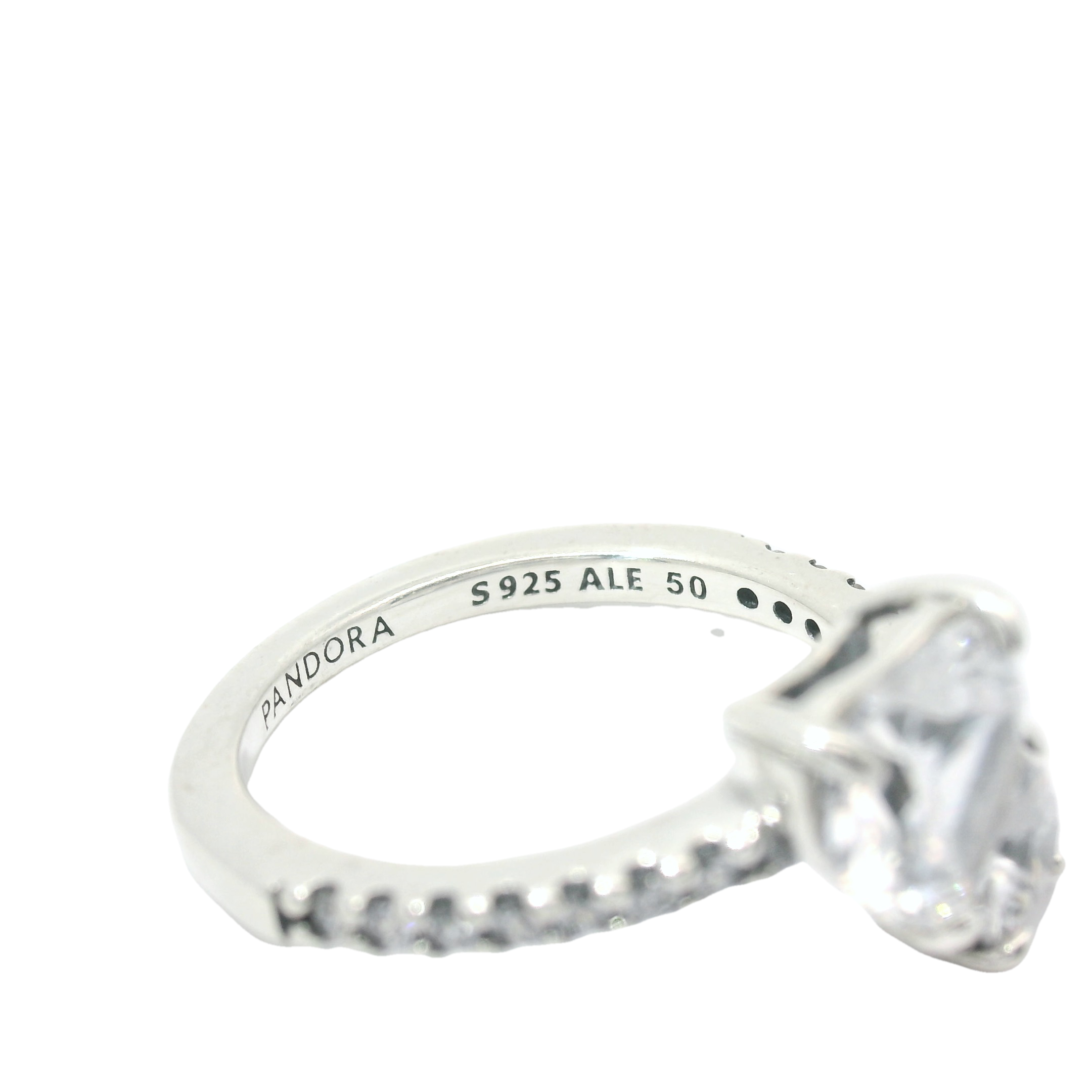 Genuine PANDORA 191198C01 Double Heart Sparkling Ring 16 | 5 | J-K | 50