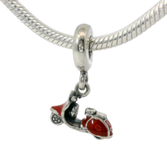 Genuine PANDORA 791140EN42 Scooter Red Enamel Dangle Charm Only