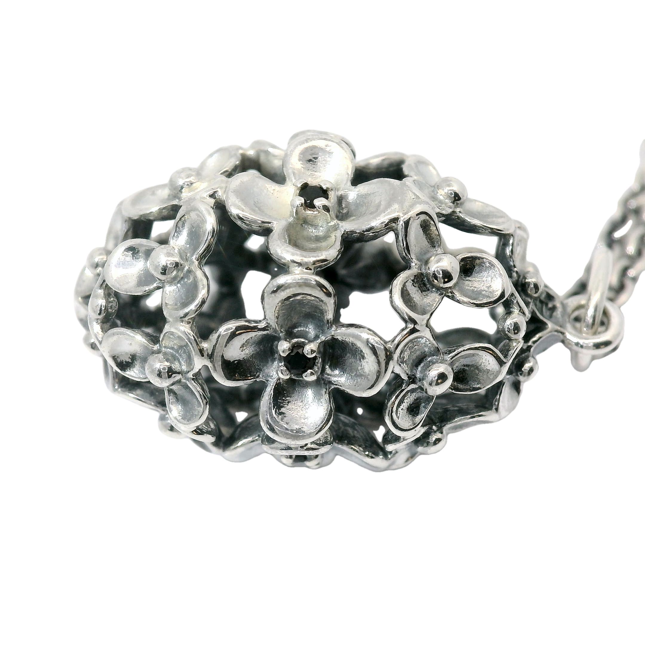 Genuine RARE PANDORA 390330NCK Wanda's Garden II Openwork Floral Necklace 90cm/35in