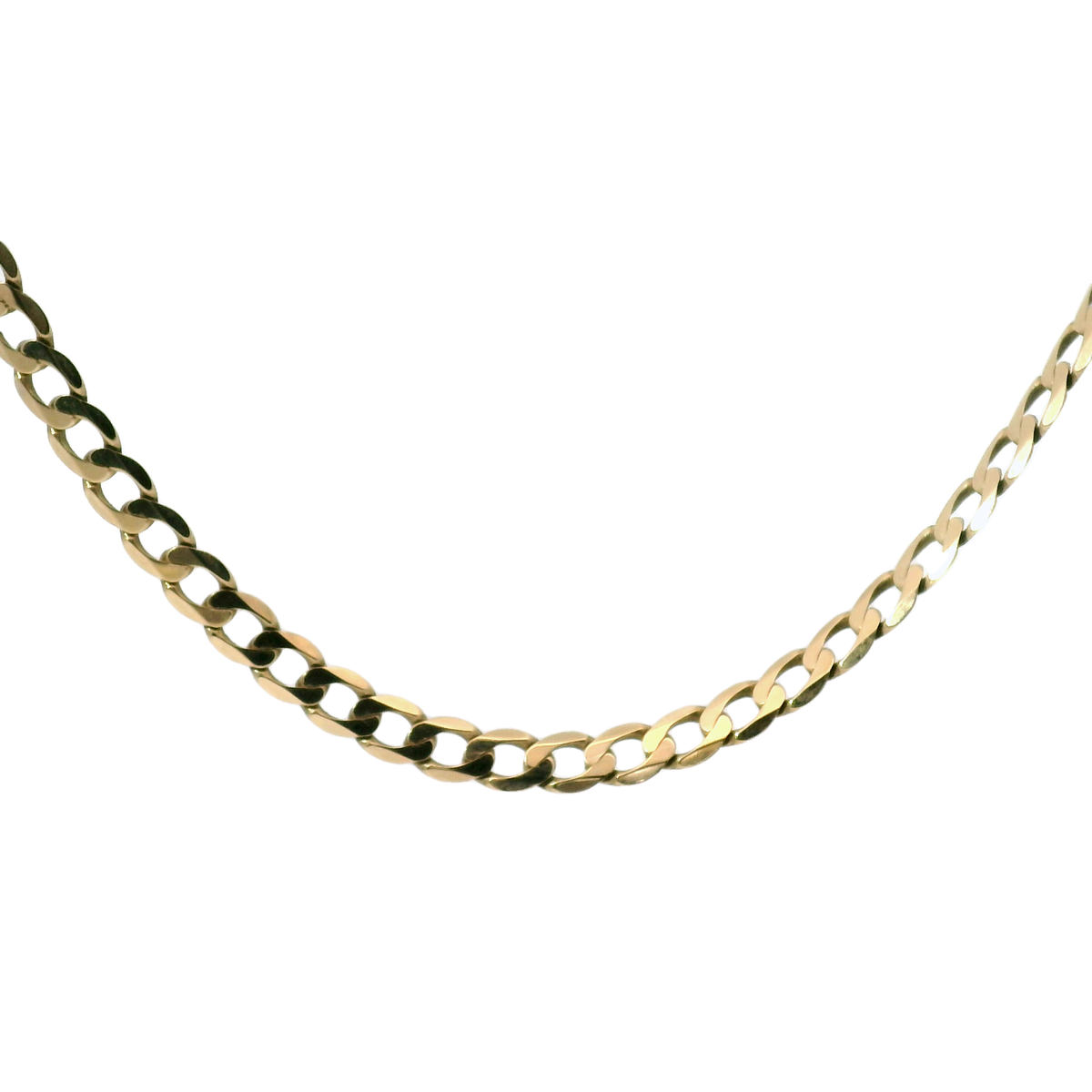 30" Pre-owned 9CT Flat Curb Chain Necklace (22g)