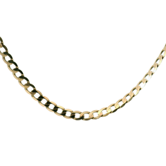 30" Pre-owned 9CT Flat Curb Chain Necklace (22g)