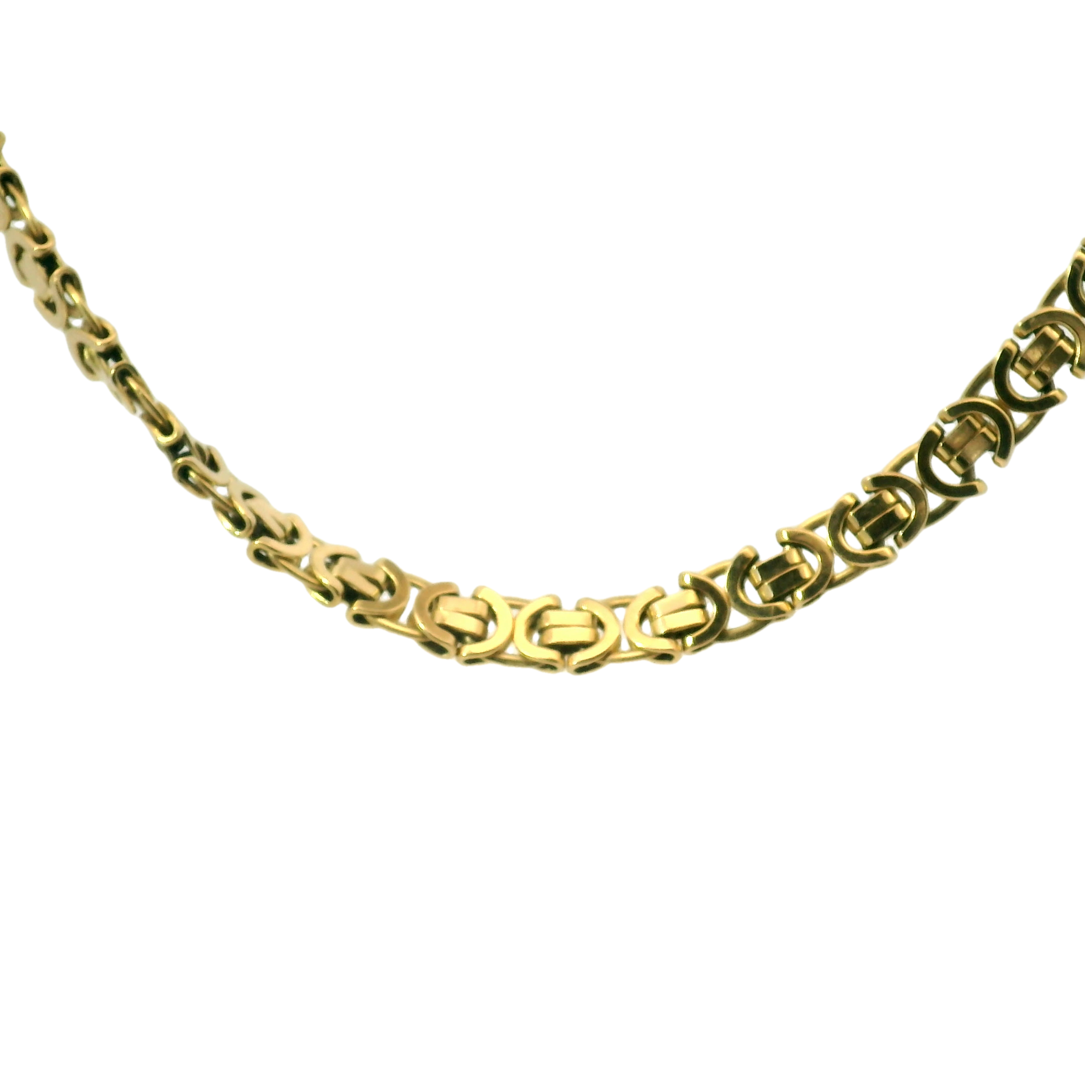 34" Pre-owned 9CT Byzantine Chain Necklace (82g)