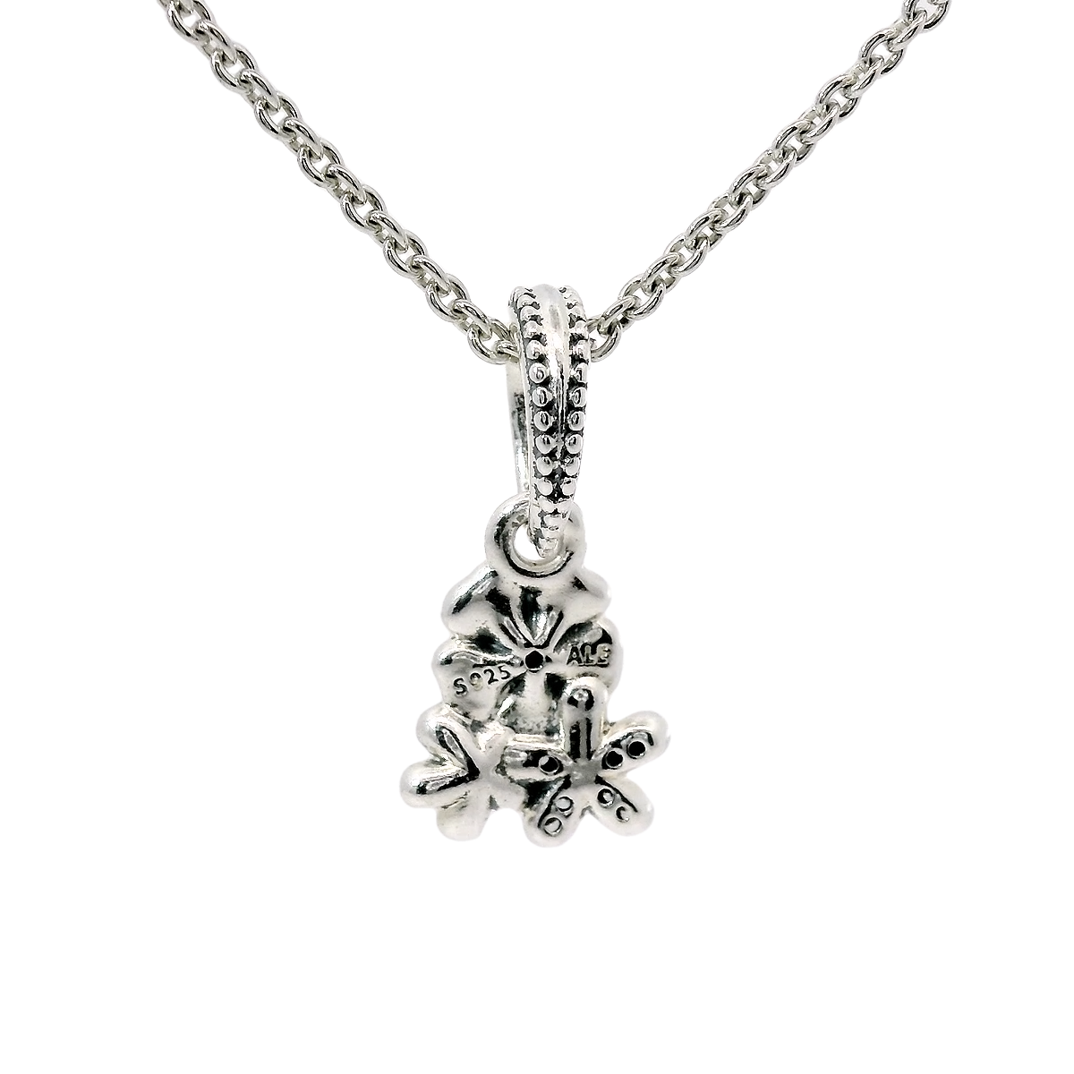 Genuine PANDORA 791824ENMX Poetic Blooms Flower Charm Pendant Necklace 50cm