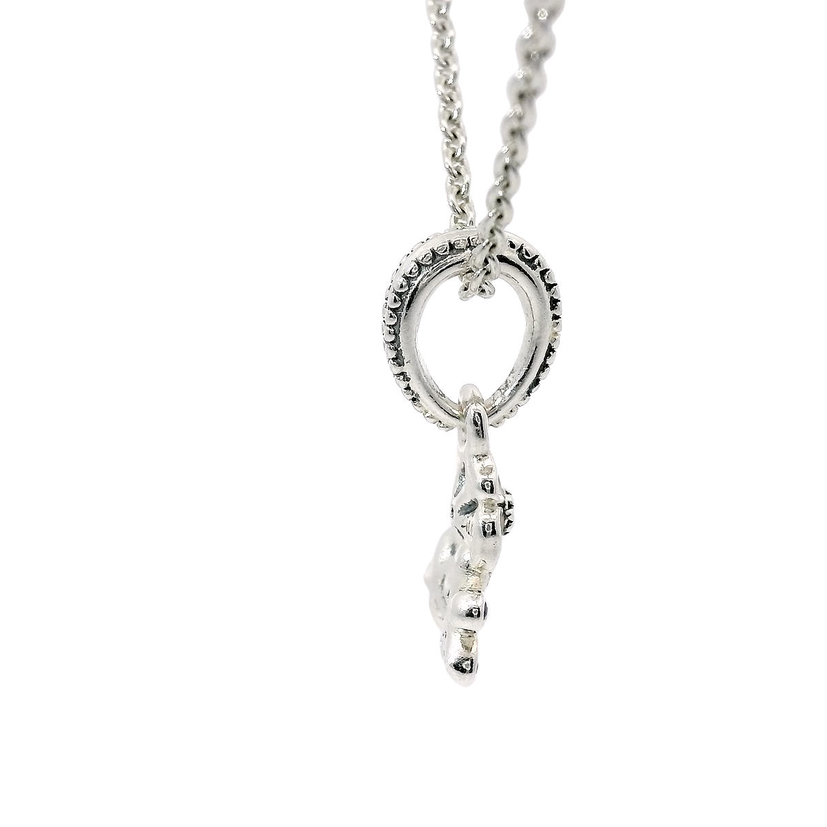 Genuine PANDORA 791824ENMX Poetic Blooms Flower Charm Pendant Necklace 50cm