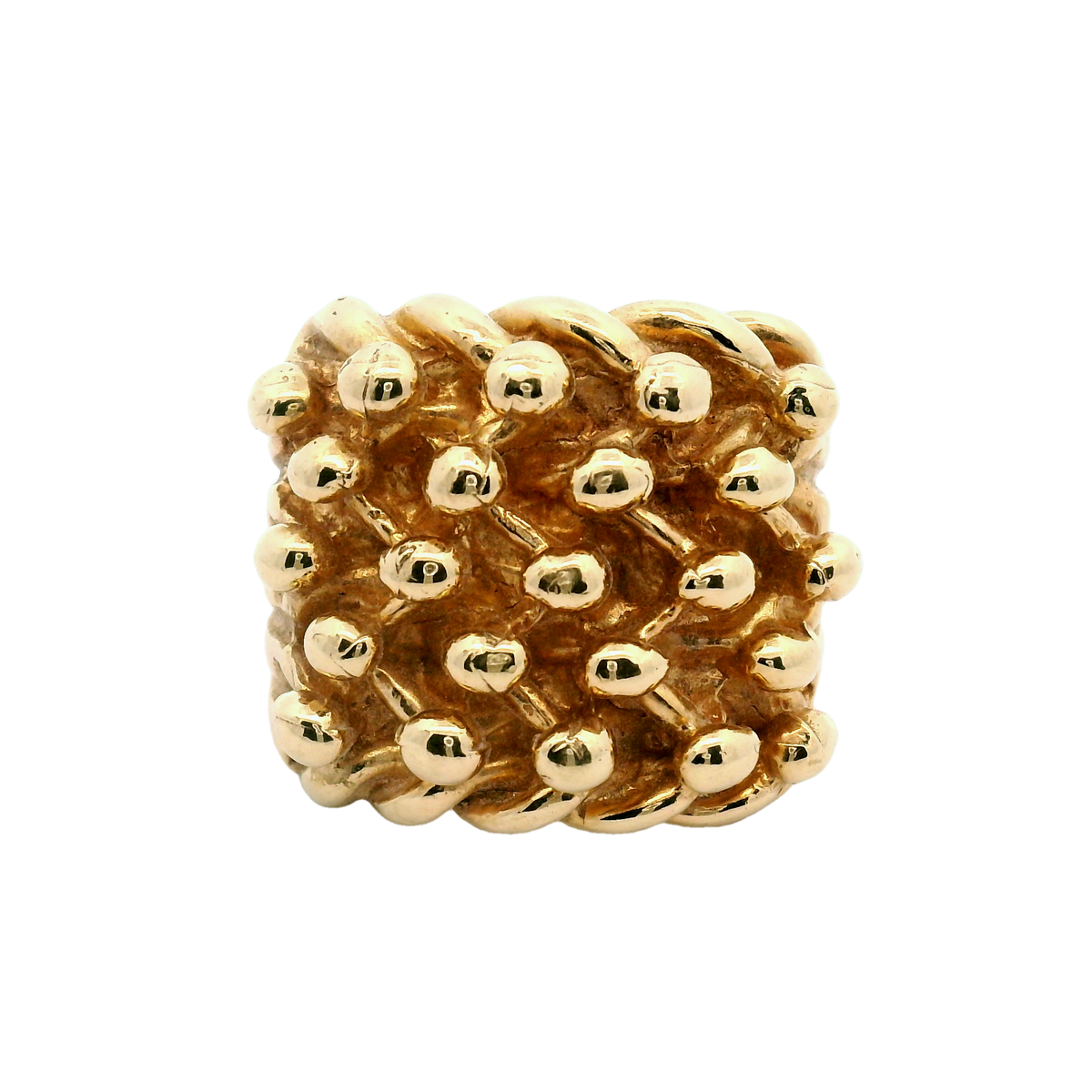 9CT Pre-owned 5 Row Keeper Ring Size S