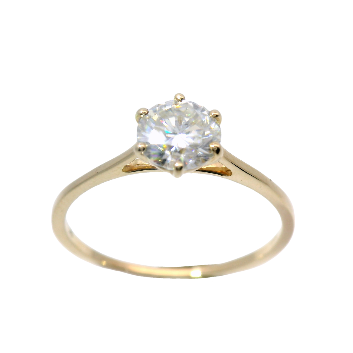 9CT Pre-owned Ladies Elegant Stone Set Ring Size Q