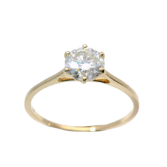 9CT Pre-owned Ladies Elegant Stone Set Ring Size Q