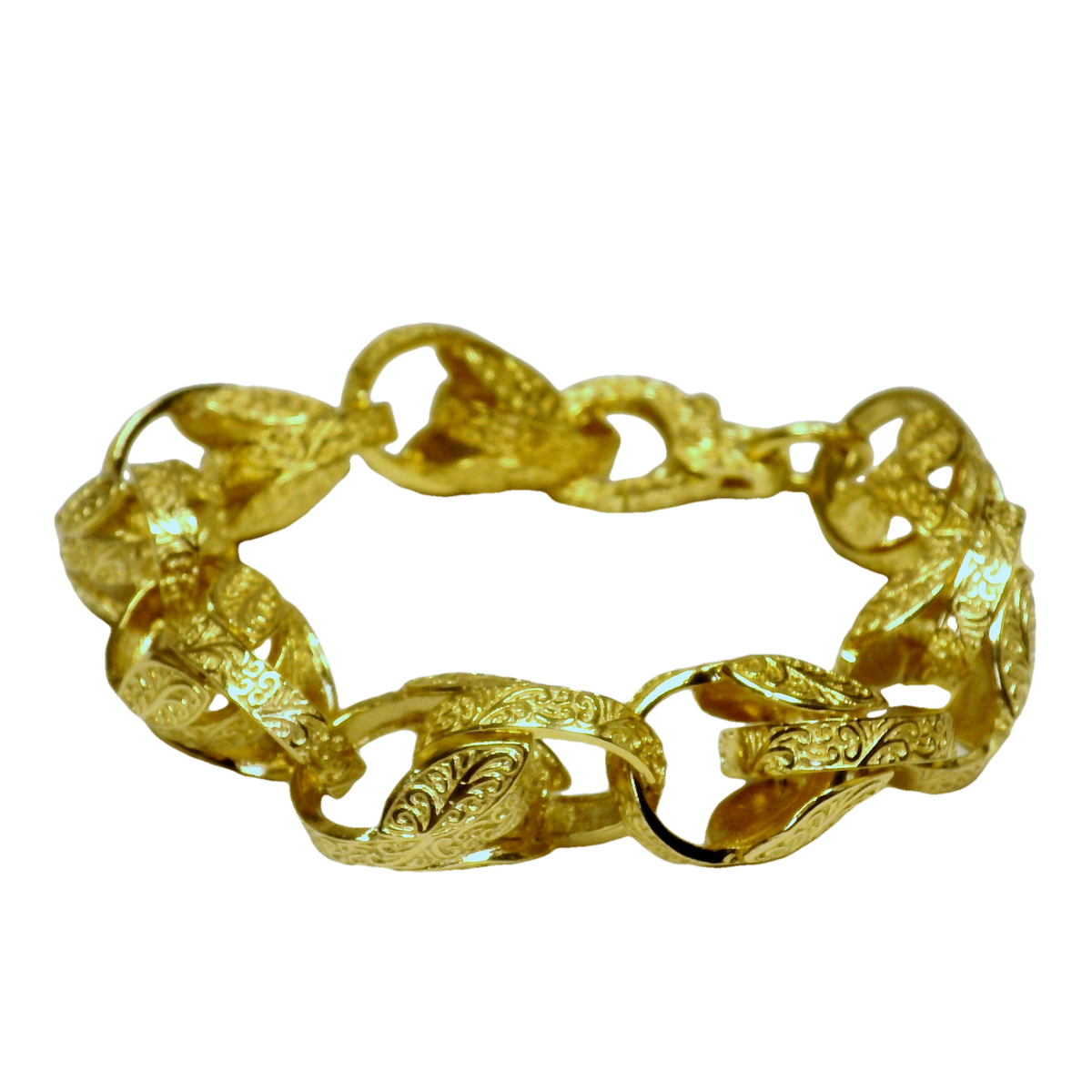 9" Pre-owned 9CT Tulip Bracelet (47.3g)
