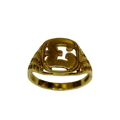 9CT Pre-owned Money Sign Ring Size U