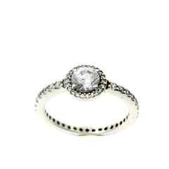 Genuine PANDORA 190946CZ Silver Classic Elegance Clear CZ Ring Size 52 | 16.5 | 6 | L - L1/2