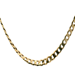 22" Pre-owned 9CT Flat Curb Chain Necklace (43g)