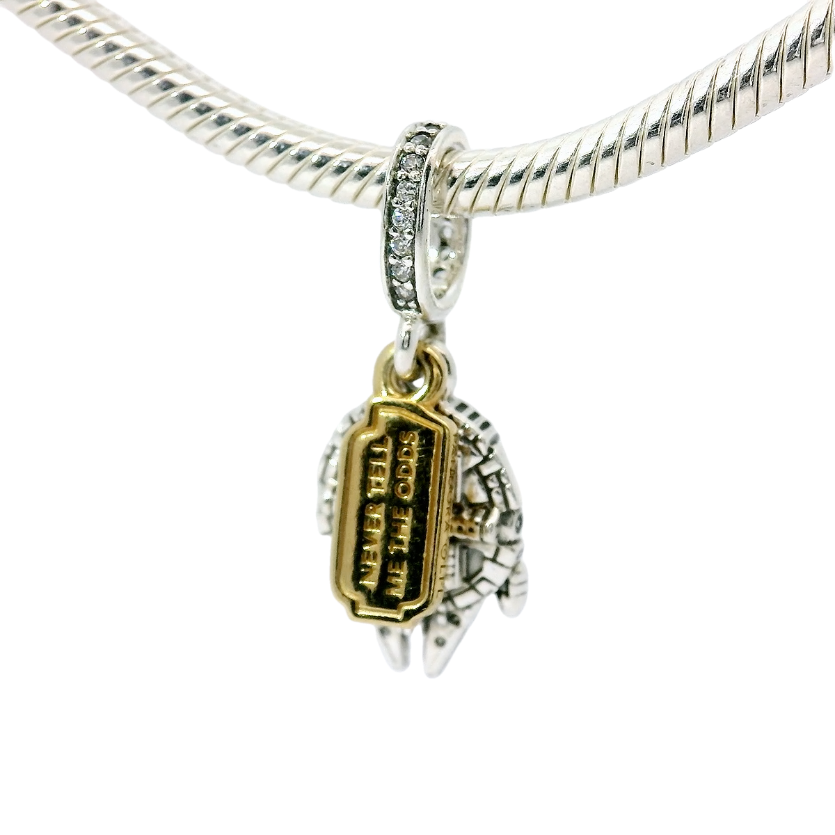 Genuine PANDORA 769504C01 Star Wars Millennium Falcon Dangle Silver Charm Only