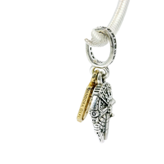 Genuine PANDORA 769504C01 Star Wars Millennium Falcon Dangle Silver Charm Only