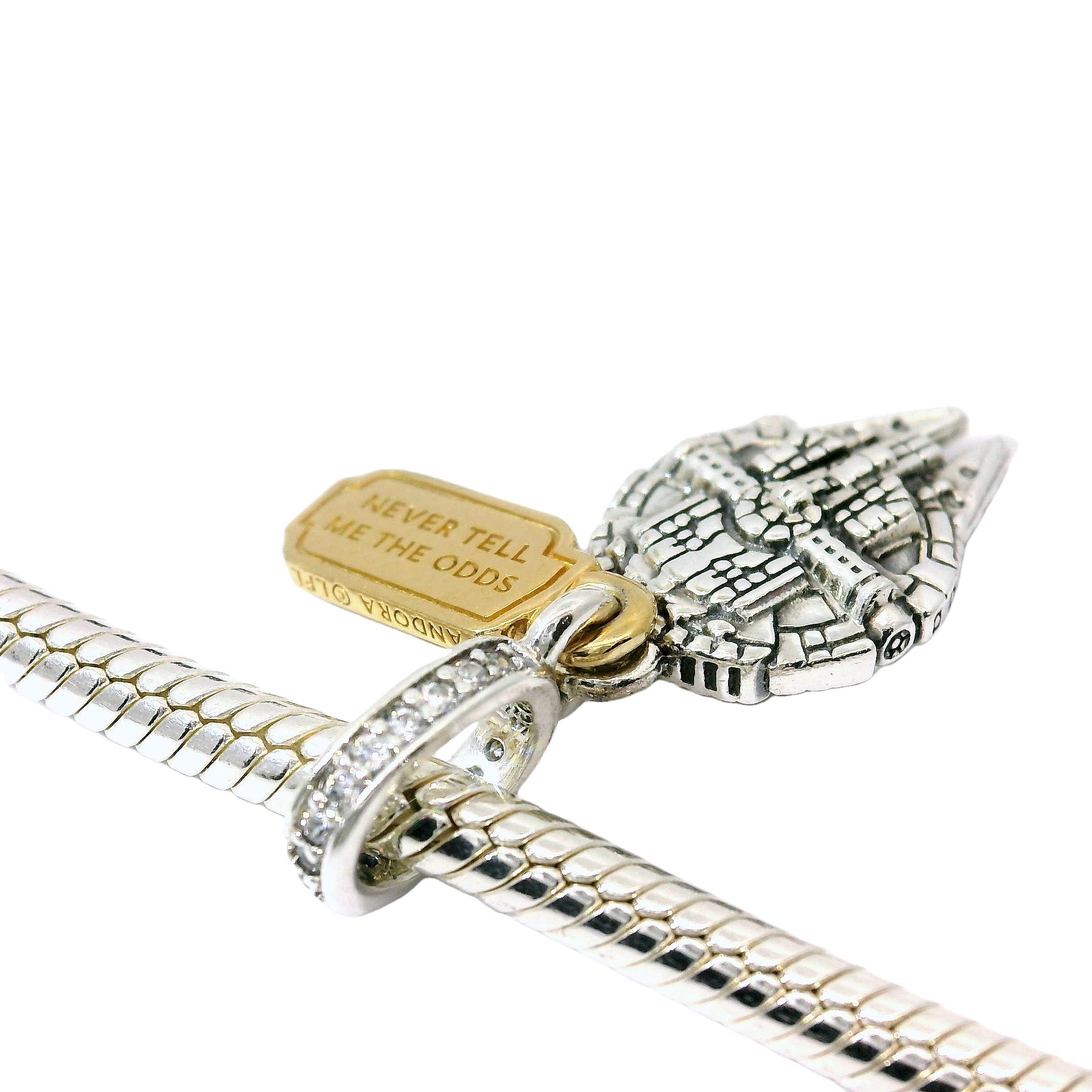 Genuine PANDORA 769504C01 Star Wars Millennium Falcon Dangle Silver Charm Only