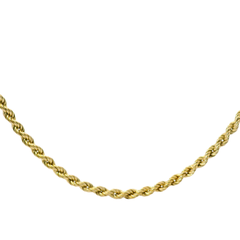 28" New 9CT Rope Necklace (6.9g)