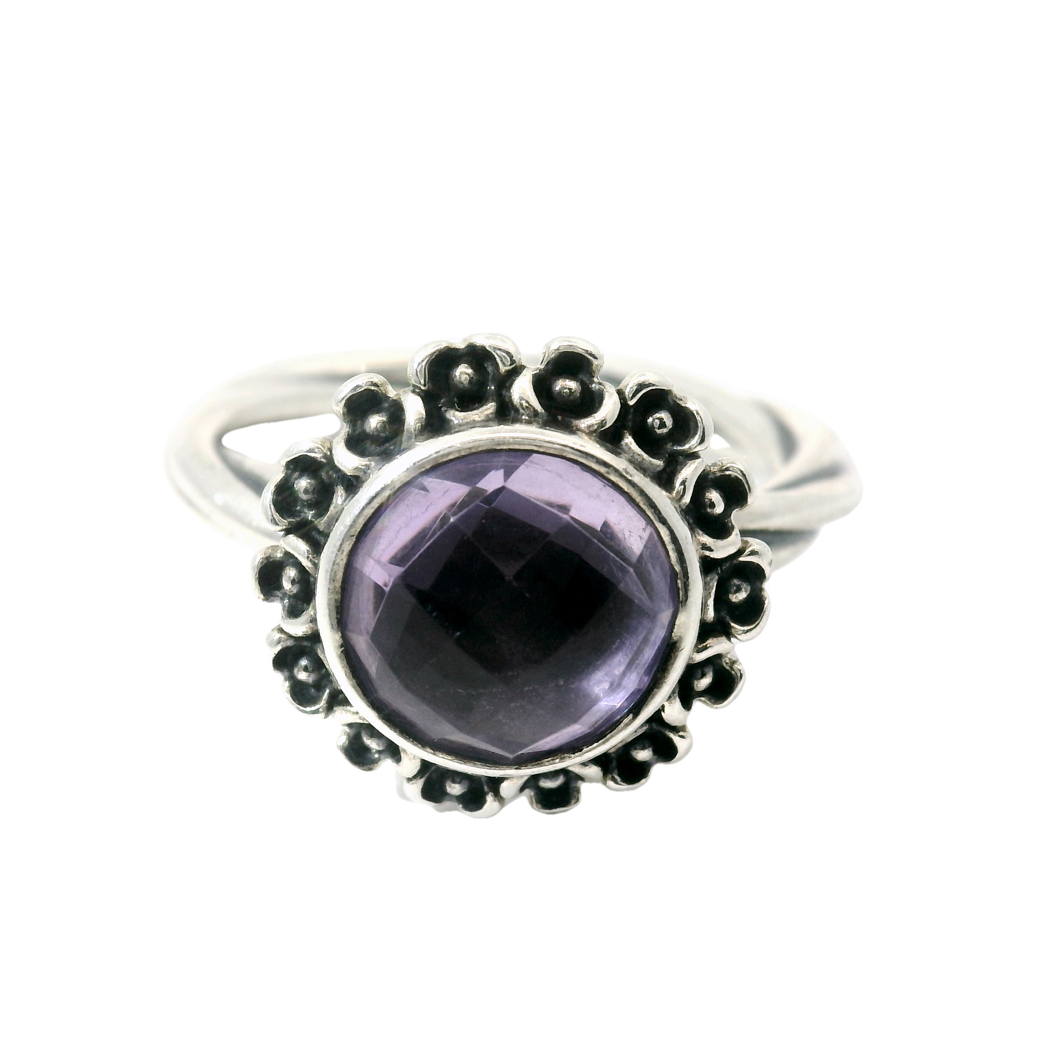 Genuine PANDORA 190850PAM Wanda's Garden Amethyst Ring Size 60 | 19 | 9 | R1/2 - S