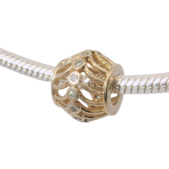 Genuine PANDORA 780001CZ Rose GOLD Plated CZ Openwork Charm Only