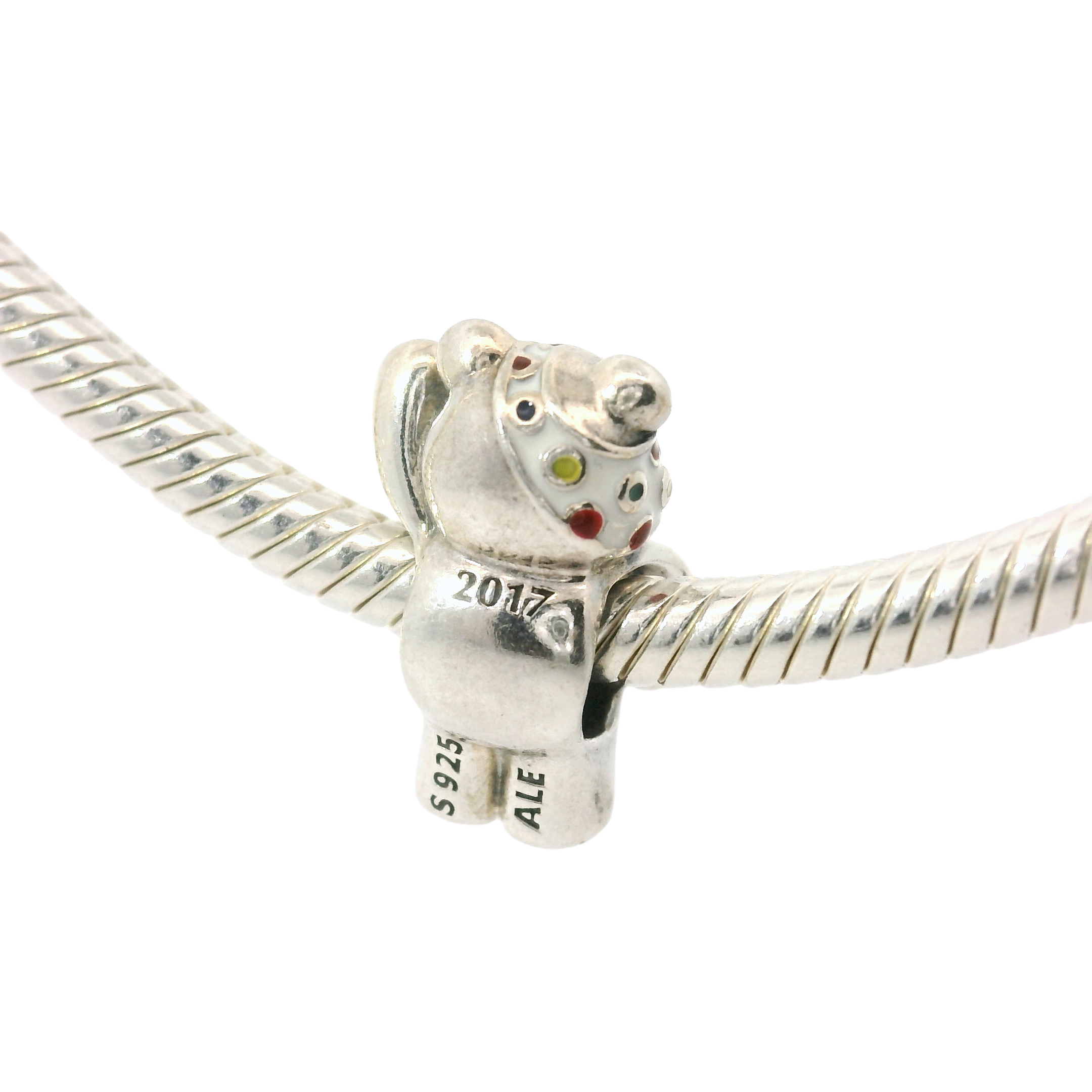 Genuine PANDORA 2017 796255 Pudsey Bear UK Charity Limited Edition Silver Charm Only