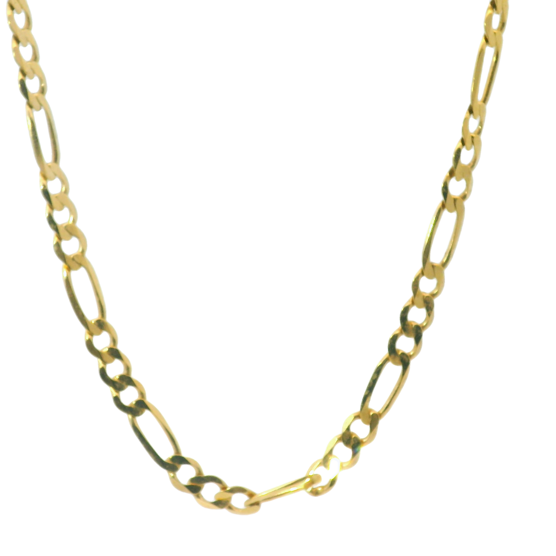 24" Pre-owned 9CT Figaro Necklace (15.3g)