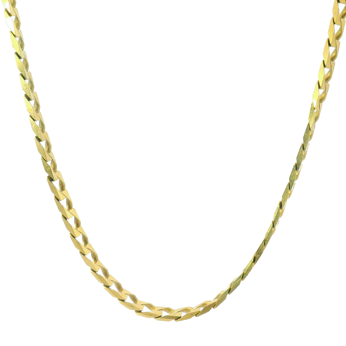 18" Pre-owned 9CT Flat Curb Necklace (10.8g)