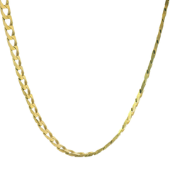 18" Pre-owned 9CT Flat Curb Necklace (10.8g)