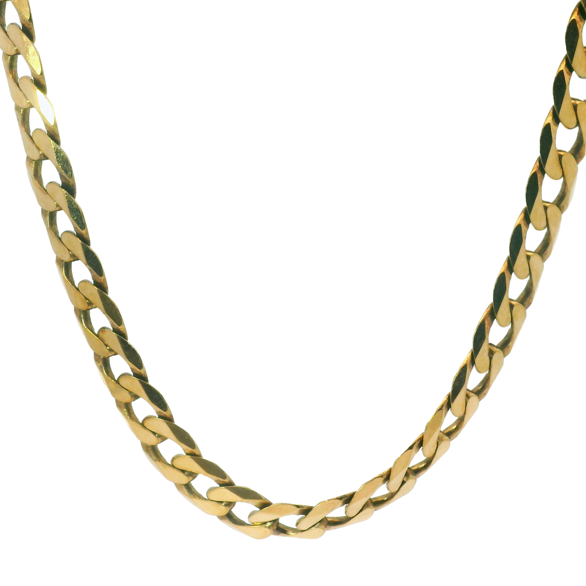 22" Pre-owned 9CT Flat Curb Necklace (37.5g)