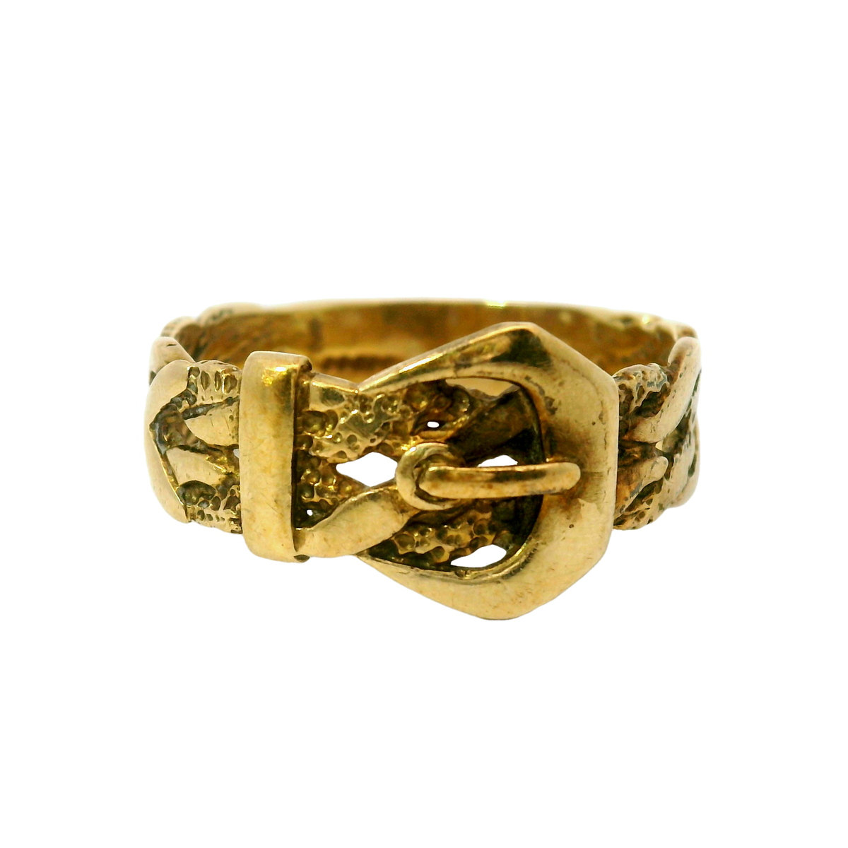 9CT Pre-owned Buckle Ring (Size Q)