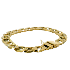 8.5" Pre-owned 9CT Flat Curb Bracelet (31.1g)