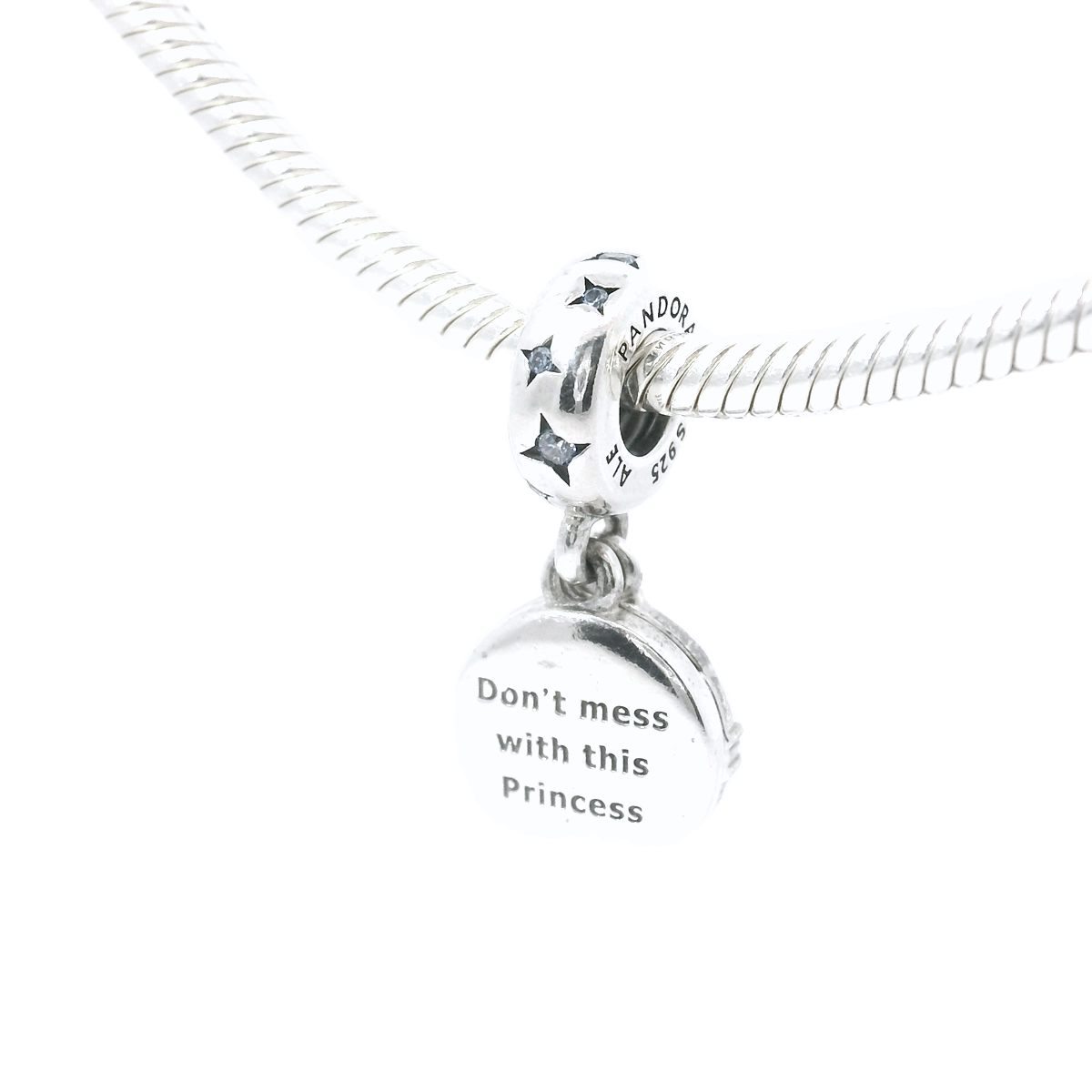 Genuine PANDORA 799251C01 Star Wars X Princess Leia Double Dangle Charm Only