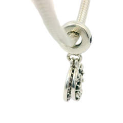 Genuine PANDORA 799561C01 Purple Pave Feather Spread Love Dangle Charm Only