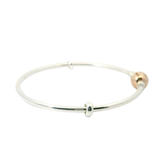 Genuine PANDORA 580713 Moments Bangle with Rose ALE MET Gold Ball Clasp 19 - 20 cm Bracelet Size 21