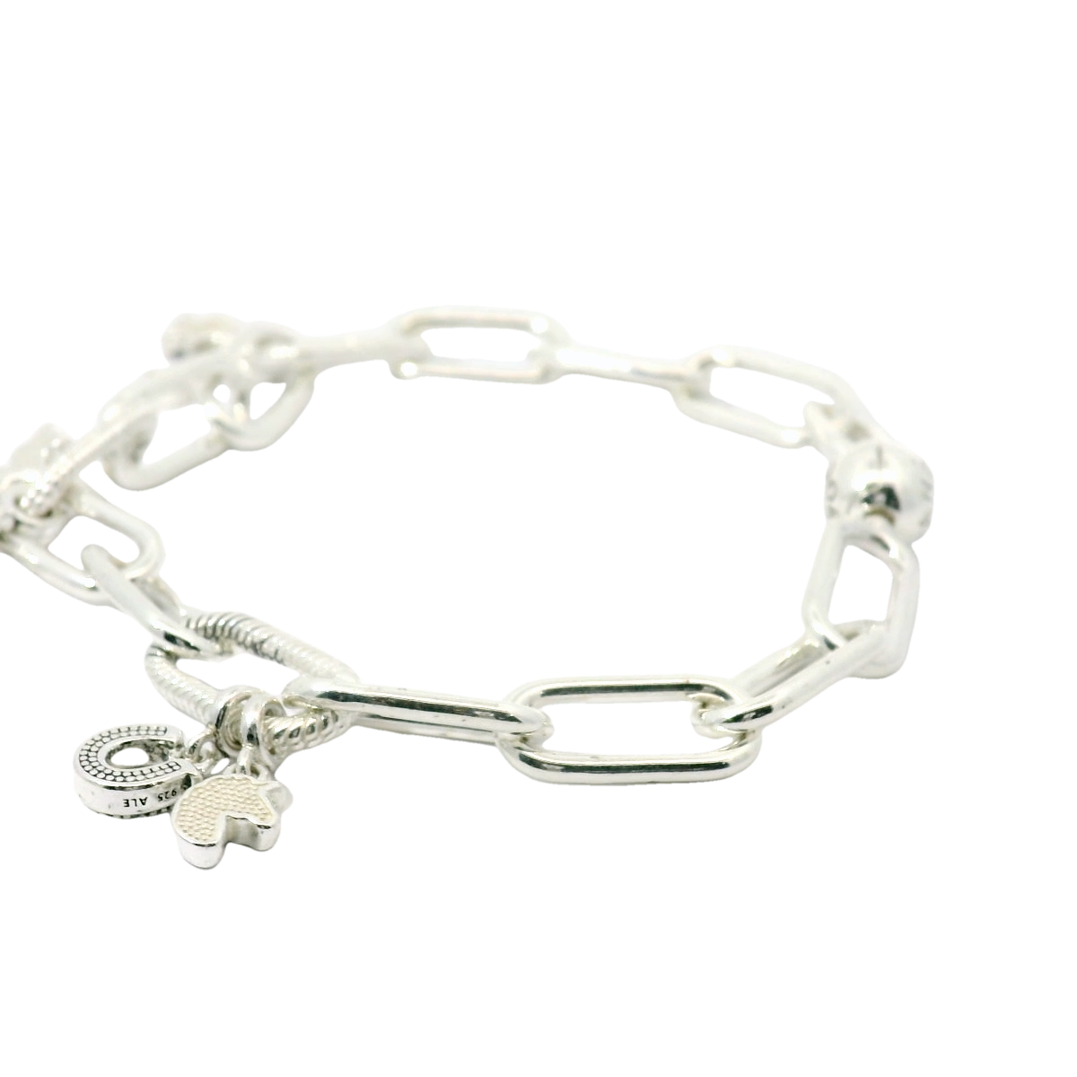 Genuine PANDORA 598373 ME SILVER Link Chain Bracelet Pandora 20.5cm with 6 Charms