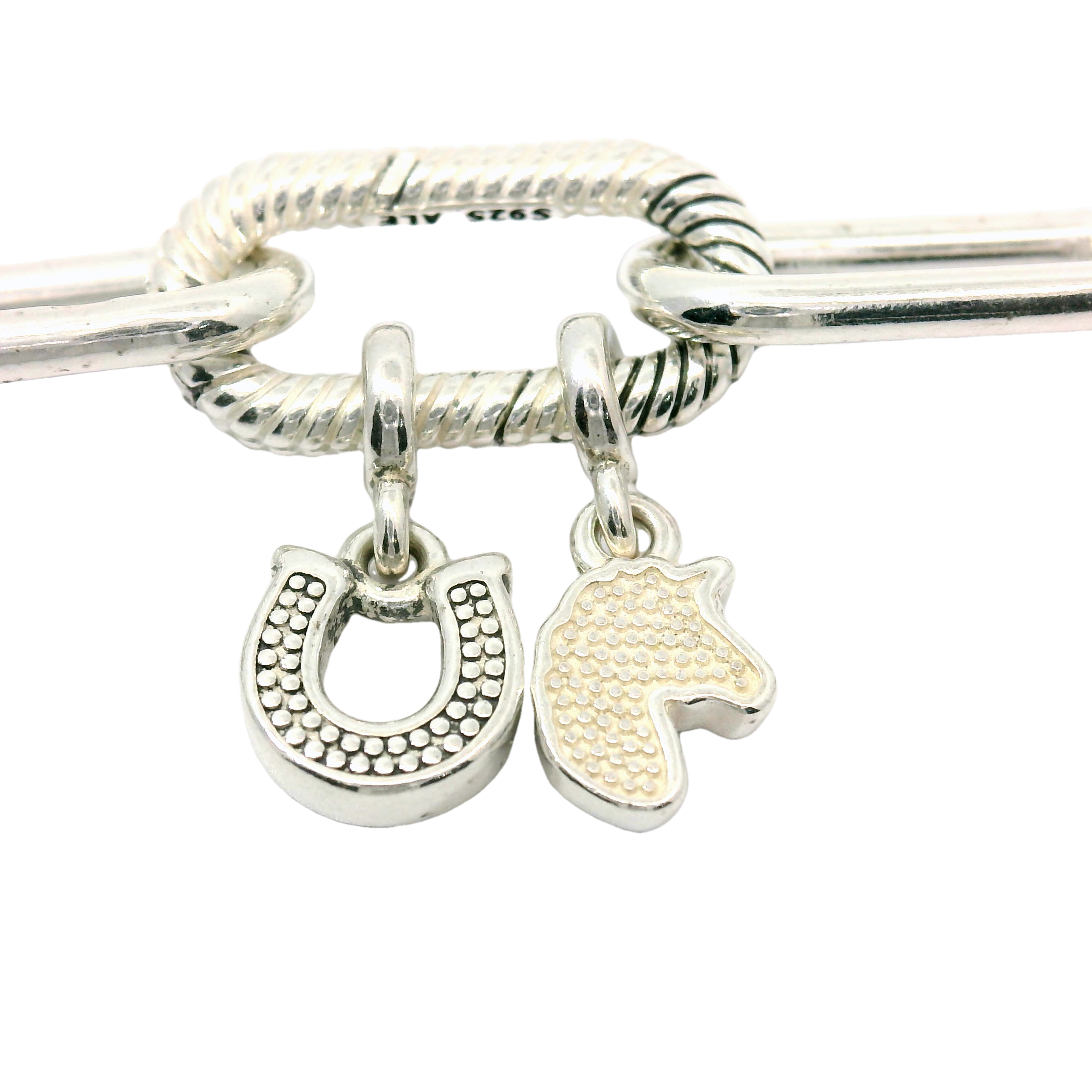 Genuine PANDORA 598373 ME SILVER Link Chain Bracelet Pandora 20.5cm with 6 Charms