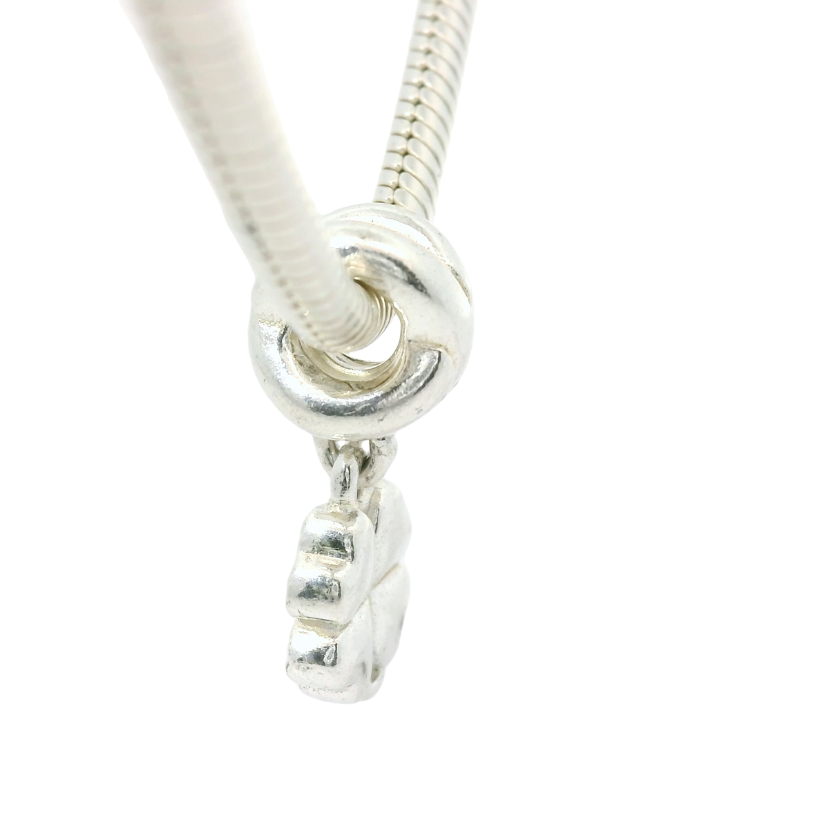 Genuine PANDORA 790572EN07 Silver & Red Enamel Clover Dangle Charm Only