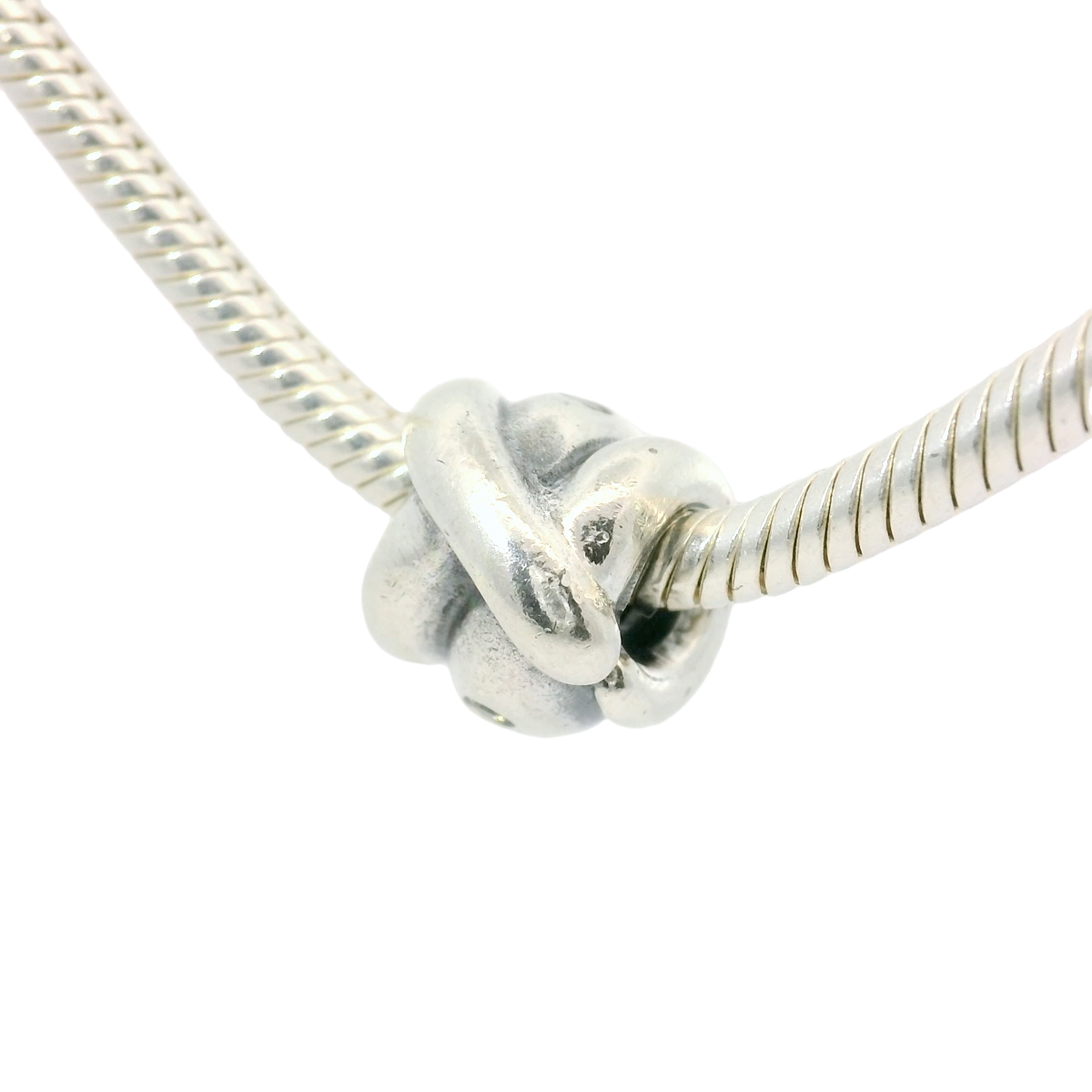 Genuine PANDORA 790328CCZ Silver and Champagne Zirconia Swirl Charm Only